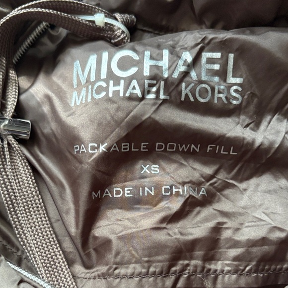 NWT MICHAEL Michael Kors Brown Puffer Jacket - Picture 7 of 9